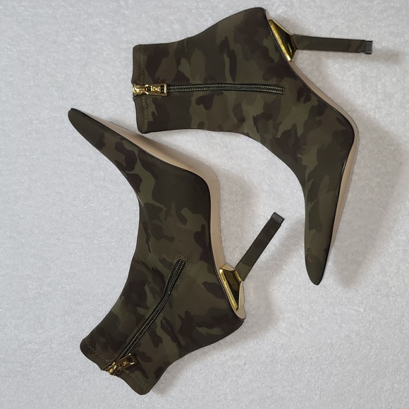 Good American Ankle Neoprene Booties Camo Green Size Various - Picture 2 of 7